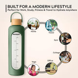 HomePuff borosilicate glass water bottle 1000ml with silicone sleeve