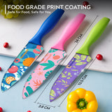Homepuff's 3-piece kitchen knife set with sharp stainless steel blades, colorful coating, protective covers, and ergonomic non-slip handles. Perfect for chopping, slicing & meal prep.