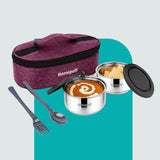 Steel Lunch Box, Set of 2 X 325ml