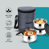 Steel Lunch Box- Set of 3 (2 X 325ml + 1 X 225ml)