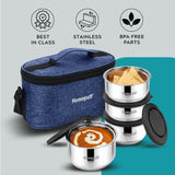 Steel Lunch Box- Set of 4 (2 X 325ml + 2 X 225ml)