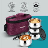 Steel Lunch Box- Set of 4 (2 X 325ml + 2 X 225ml)