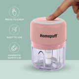 Electric Chopper 250 ML - 3 Blades- Pink