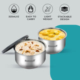 Steel Lunch Box- Set of 2, with Bag- Teal