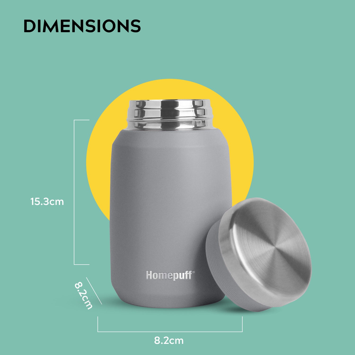 Food Jar - 350-GRY