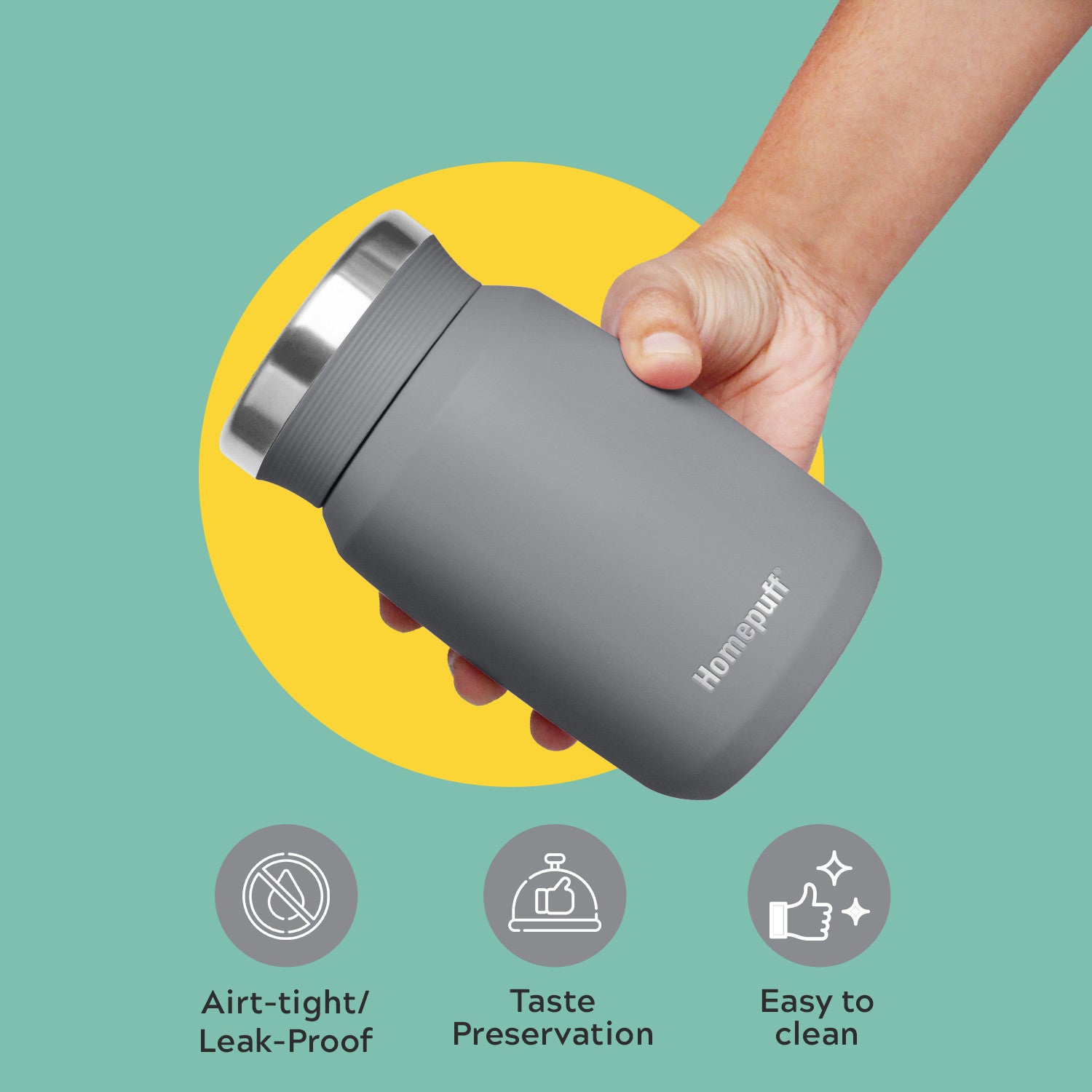 Food Jar - 350-GRY