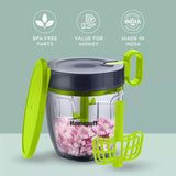 Chopper 1000ML 5 Blades with Whipper and Lid