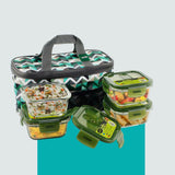 Glass Lunch Box- Set of 4 - SQUARE - 320 ML