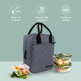 lunch bags grey black
