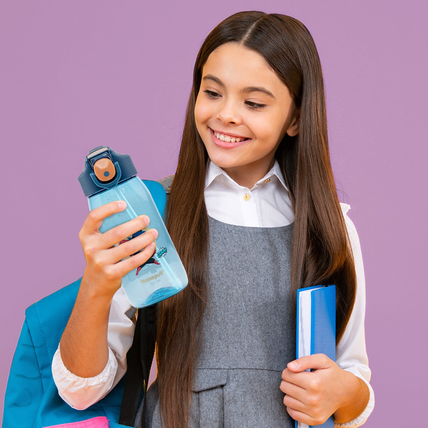 Rio Kids Water Bottle, 550ml, Blue