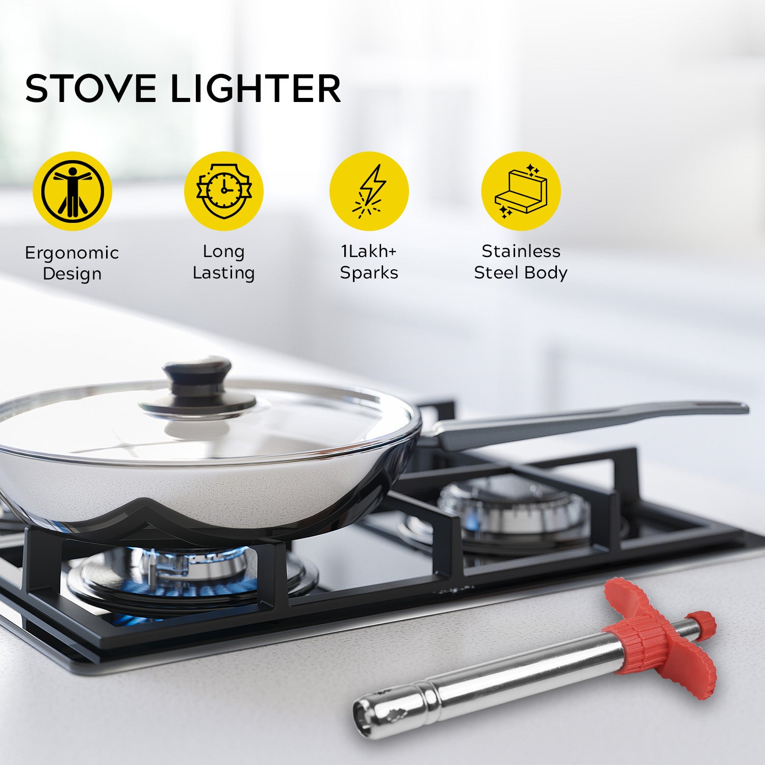 Stove Lighter + Knife + Peeler