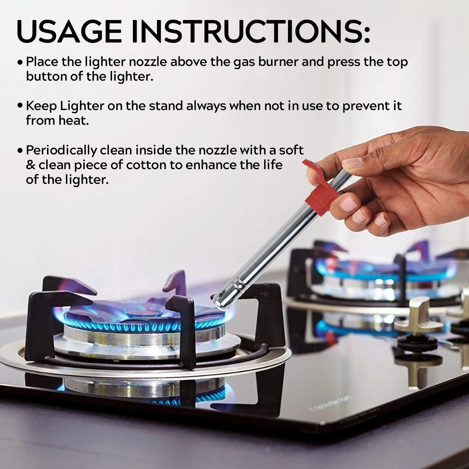 Stove Lighter + Knife + Peeler