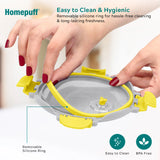 Home Puff Borosilicate Glass Lunch Box Set of 1 x 420ml. Airtight, Leakproof, Microwave & Freezer Safe Glass Tiffin 