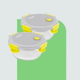 Borosilicate Glass Lunch Box Set 2 x 420 ml – Airtight & Leakproof