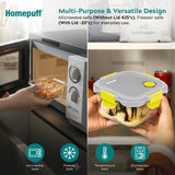 Borosilicate Glass Lunch Box with Lunch Bag, Snap Lock, Airvent, Airtight, Leakproof Lid  | Leakproof Glass Lunch Box