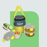 Borosilicate Glass Lunch Box 3 pcs 420 ml with Carry Bag – Airtight & Leakproof