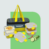 Borosilicate Glass Lunch Box 4 pcs 320 ml with Carry Bag – Snap Lock & Airtight