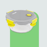 Home Puff Borosilicate Glass Lunch Box Set of 1 x 420ml. Airtight, Leakproof, Microwave & Freezer Safe Glass Tiffin 