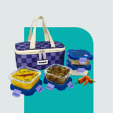 Borosilicate Glass Lunch Box Set (4 x 320ml) – Microwave, Oven & Freezer Safe Tiffin for Office & School