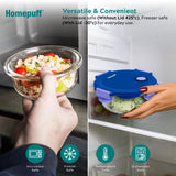 Scratch-resistant, crystal-clear borosilicate glass container for safe food storage