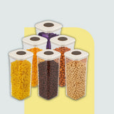 Plastic Storage Containers 6 Pack 1100 ml – Push-Open & Stackable