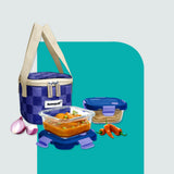 Glass Lunch Box- Set of 2- SQUARE - 320 ML