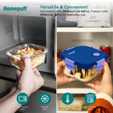 Homepuff Borosilicate Lunch Box Set of 2 Square-320ml