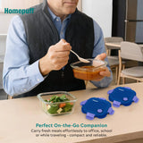 Homepuff Borosilicate Lunch Box Set of 2 Square-320ml