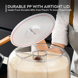 HomePuff 6-Grid Rotating Cereal Dispenser. This airtight dry food storage container keeps cereals, rice, grains, and snacks fresh and easily accessible. 