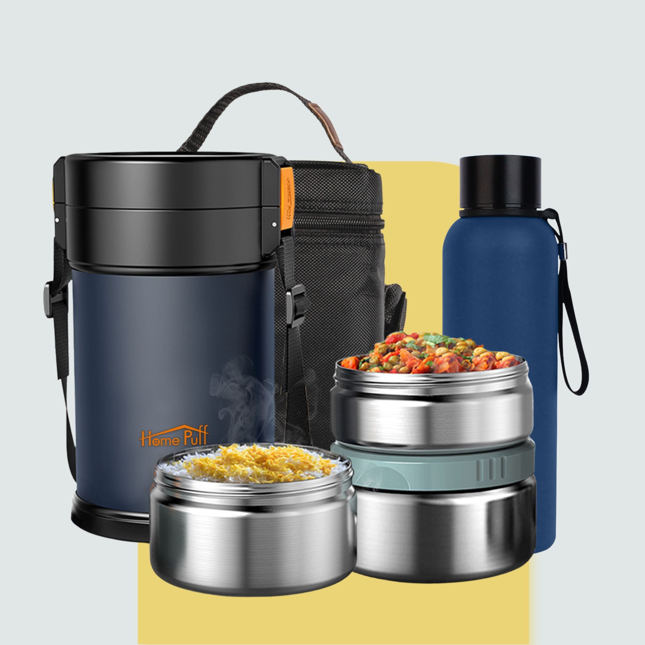 Ultimate Office Set- Insulated Lunch Box And Bottle