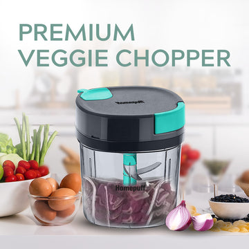 Vegetable Processor, Manual Food Chopper, 900ml/30oz Portable Hand