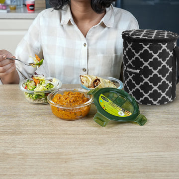 Black Tupperware Lunch Boxes