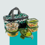 Glass Lunch Box- Set of 4 - SQUARE (320ML*2) + ROUND (400ML*2)