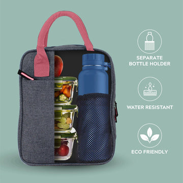 Lunch Bag GREY RED